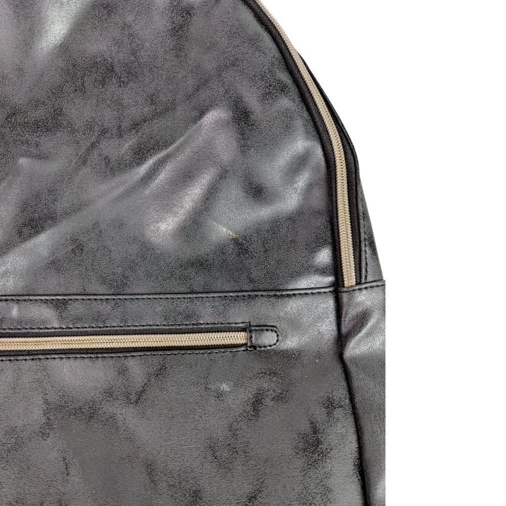 Faux Leather Backpack with Gold Hardware, Large - Picture 11 of 12